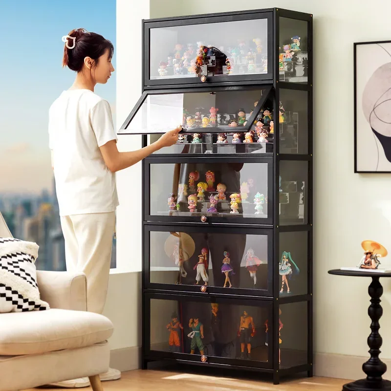 Figure Storage Box Living Room Floor-to-ceiling Lego Blind Box Display Cabinet Home Storage Locker Toy Model Display Stand view 2