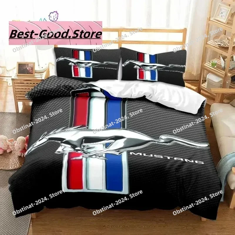 

Mustang Car 3D Print Bedding Set Single Twin Full Queen King Size Bed Set Adult Kid Bedroom Bedding Gift