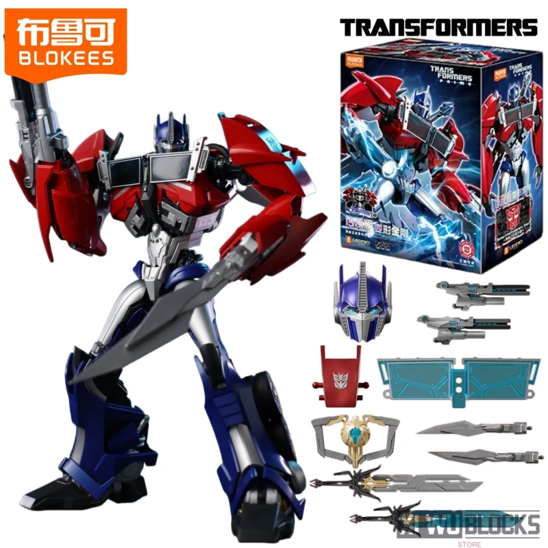 

New BLOKEES Transformers Prime Legendary Edition Optimus Prime Movie Splicing Movable Toy Model Ornament Collection Gift