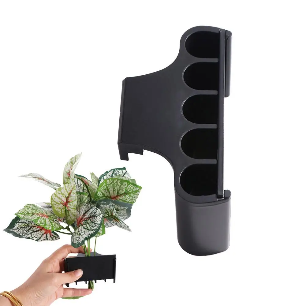 

With Integrated Hook Aquarium Planter Plastic Black Aquatic Plant Pot with Hole Hanging Aquarium Plant Holder Fish Tank