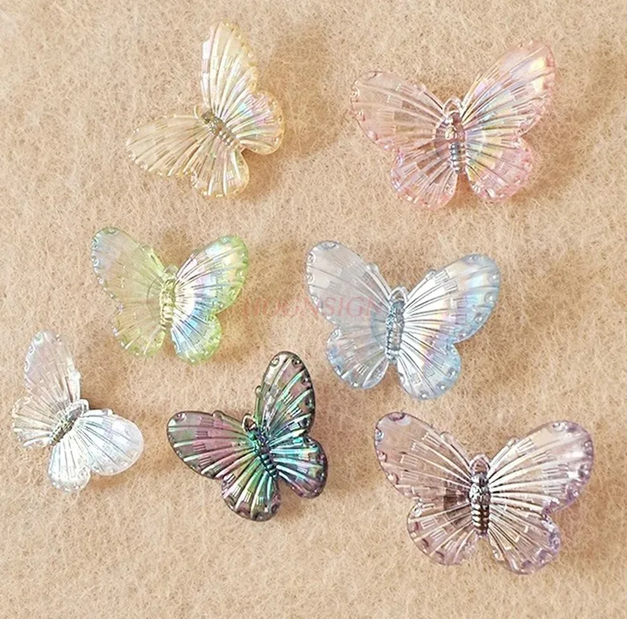 7pcs Colorful Butterfly Felt Cork Board Tie Photo Wall Nail Message Board Decorative Pin Button Decoration