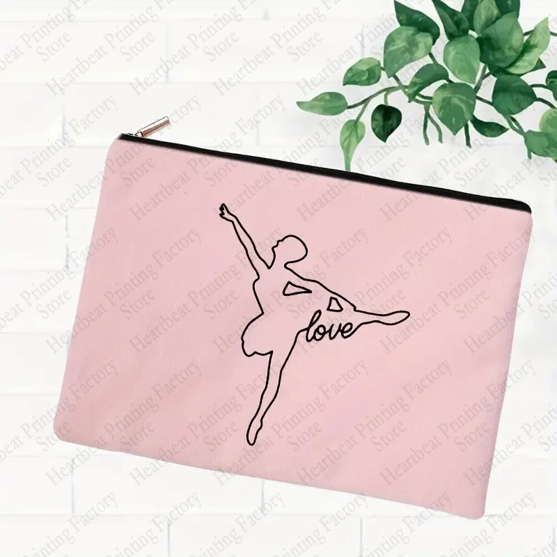 Born To Dance Pattern Makeup Bag Best Gift for Ballet Lovers High Quality Cosmetic Case Elegant Dance Toiletry Pouch