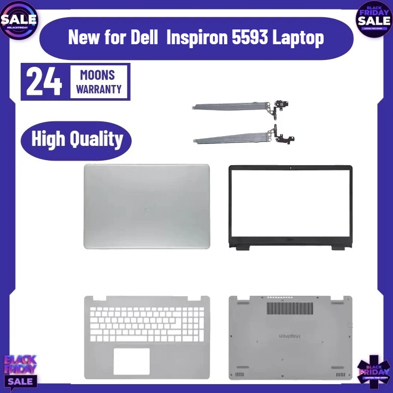 

New for Dell Inspiron 5593 Laptop LCD Rear Cover/Front Frame/Palm Pad Keyboard/Bottom Cover/Hinges