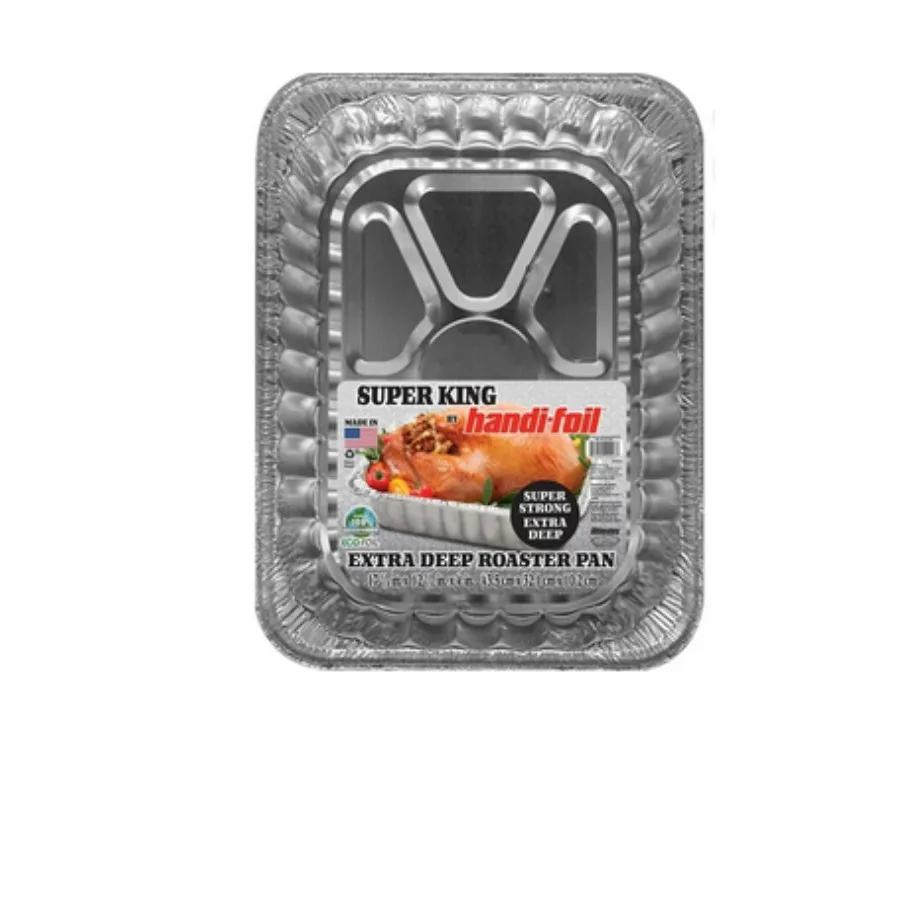 

Handi-Foil Extra Deep Aluminum Super King Roaster Pan 17.13x12.63x4.25 1 piece count