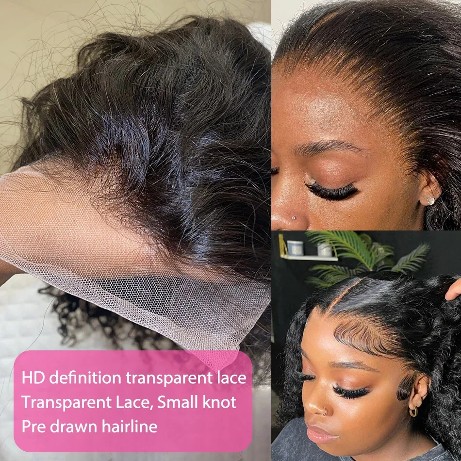 360 Loose Deep Wave Human Hair Lace Front Wigs For Women 32 Inch Curly 13x4 13x6 HD Transparent Lace Frontal Wig Brazilian Remy