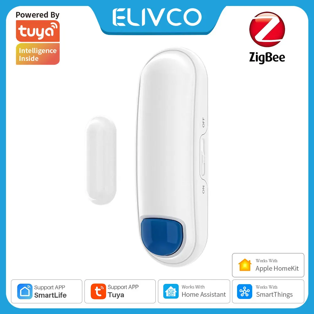 

Tuya ZigBee Door Contact Sensor Sensor Door Window Open/Close Detection Smart Life Control Works With HomeKit Alexa Google Home