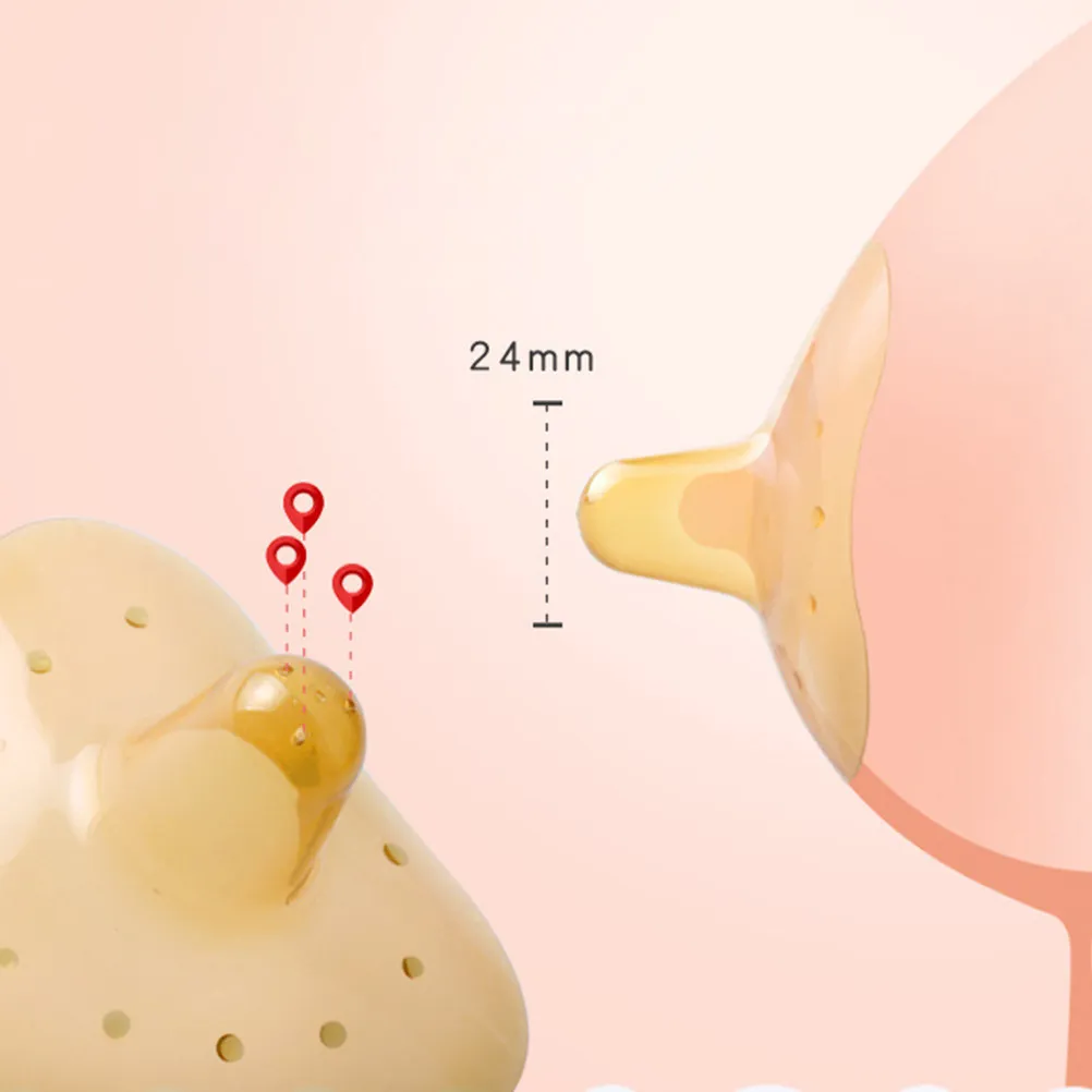 2Pcs Latex Breastfeeding Shield Protector Biting Prevention Cover for Nursing Mothers Portable Soft Simulation Shape
