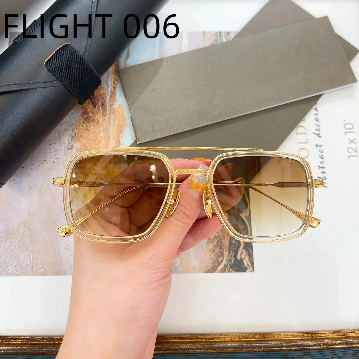 

Original FLIGHT 006 Fashion Leisure UV400 Polarized Gradient Men Sunglasses Classic Luxury Vintage Business Women Couple Eyewear