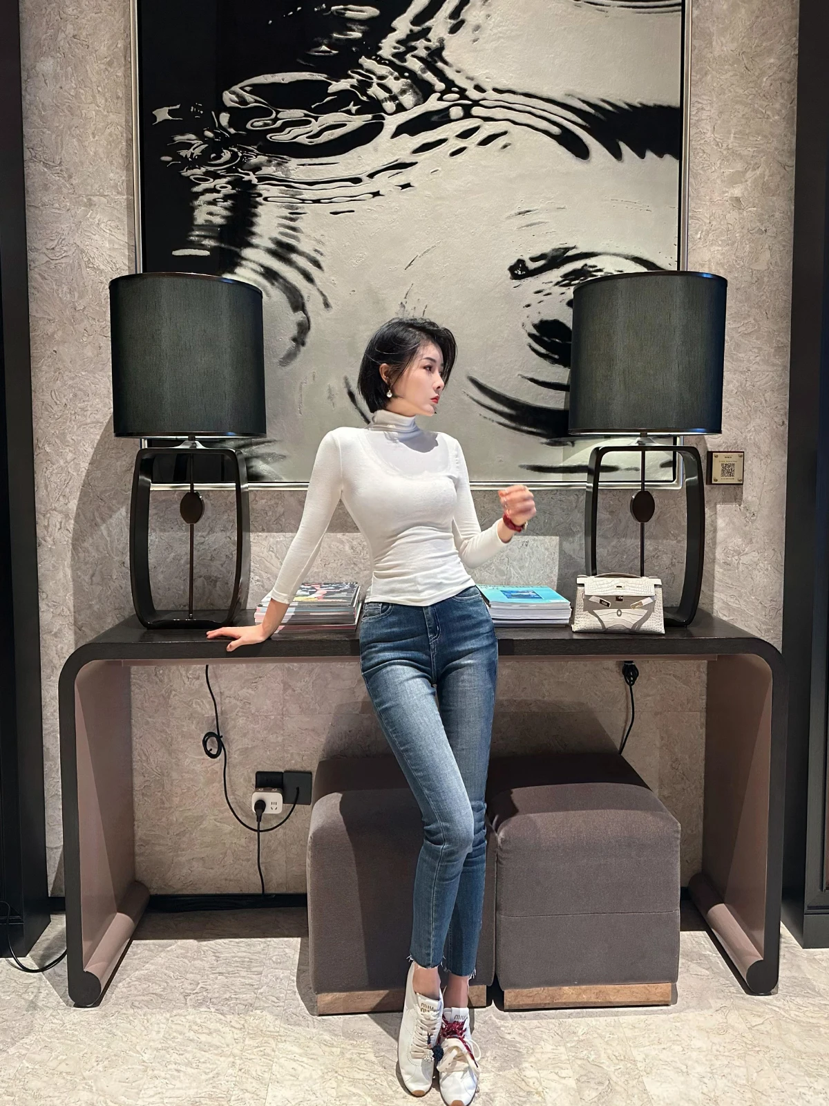 

Джинсы XULU Original Soft Waed Denim в стиле ретро, светло-голубые, с эффектом потертости, облегающие, с высокой талией, из эластичного денима для женщин