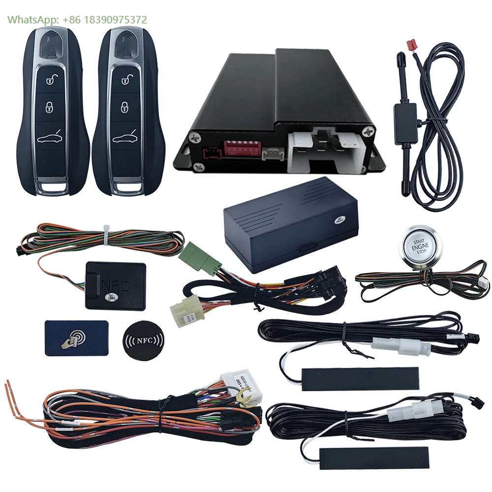 

OVI 8500 D Remote Start Push Start System Keyless Entry DC12V CANBUS Plug and Play Car Alarm for Porsche Macan Cayenne