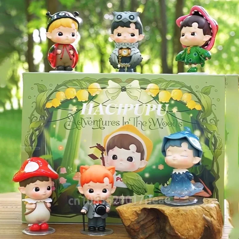 HACI Pupu Adventures in The Woods Forest Knight Series Figurki Anime Śliczne Zwierzęta Kolekcja Prezentów Dekoracja Pulpitu