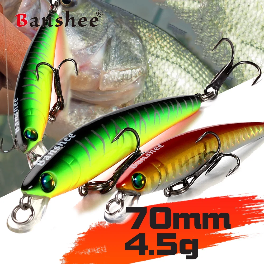 70mm 4.5g GO-011 Wobbler Hard Artificail Bait Trout Bluegill Fishing Lure Slow Sinking quality professional Jerkbait Minnow