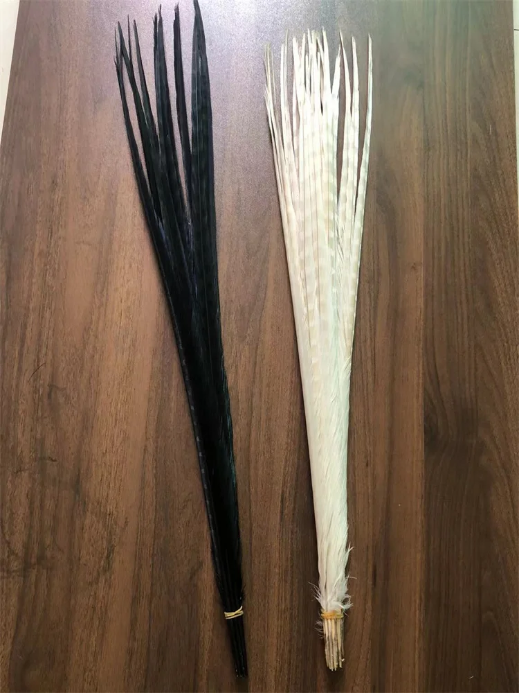 13PCS 65-70CM Black Ringneck Pheasant Feathers Natural Lady Amherst Pheasant Tails Feather Plumes For Carnival Party Decorations