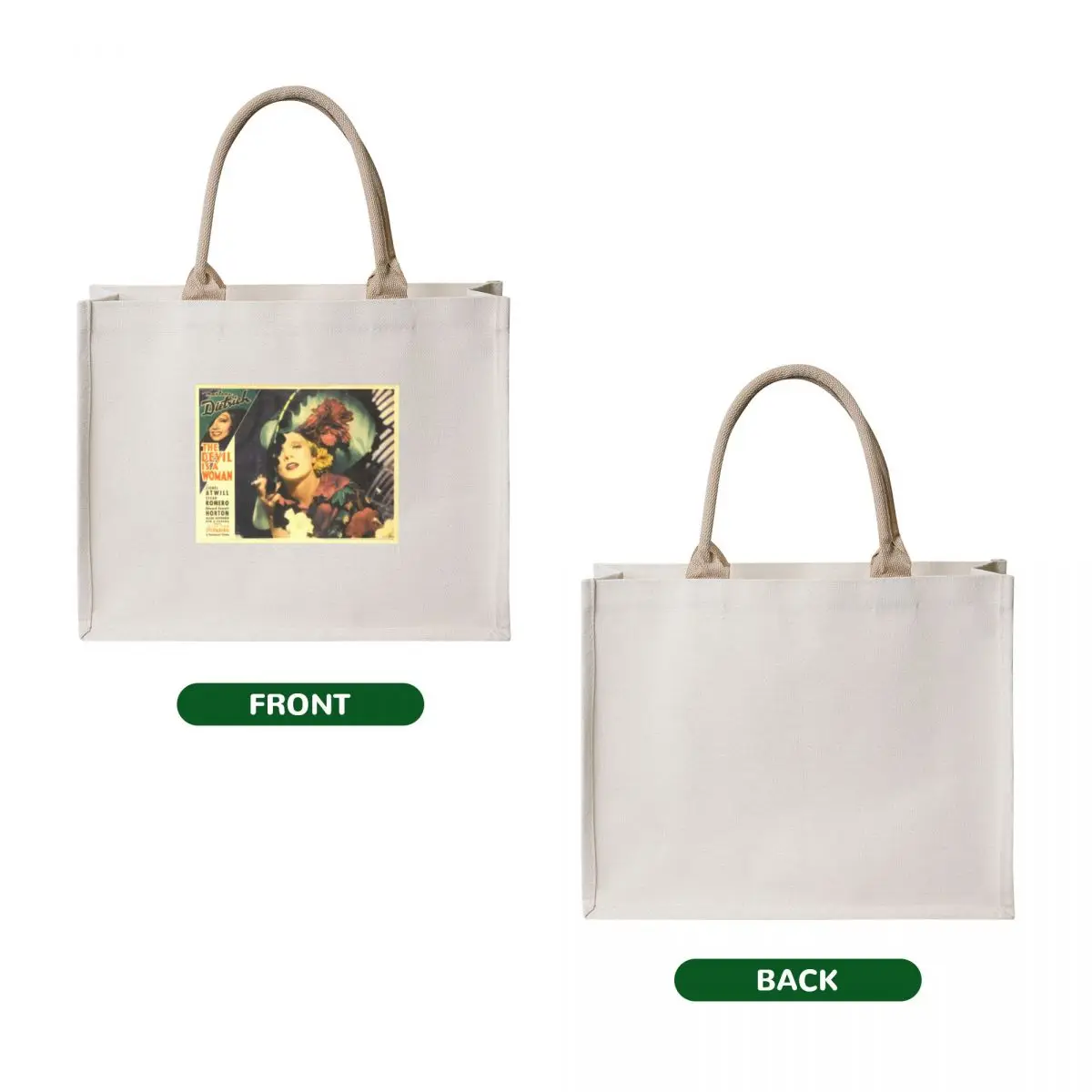 الشيطان هو امرأة مارلين ديتريش حمل حقيبة أكياس مخصصة كيس صب فام حقيبة مخصصة #2