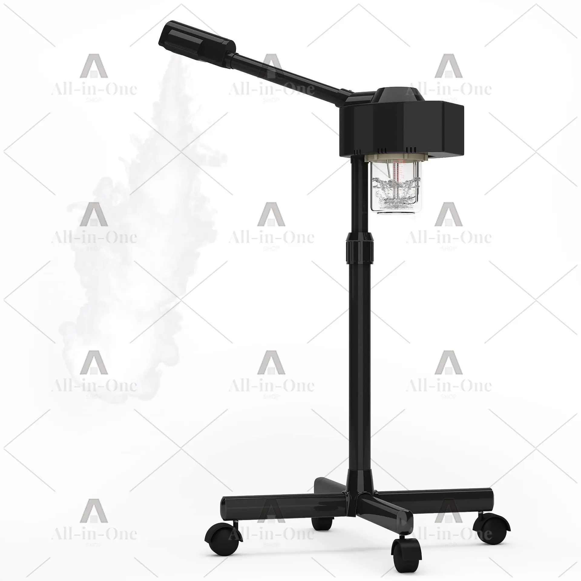 Facial Steamer Pure Black 2-in-1 Magnifying Glass Nano Spray Machine Hydrating Instrument Beauty Salon Special Facial Steamer