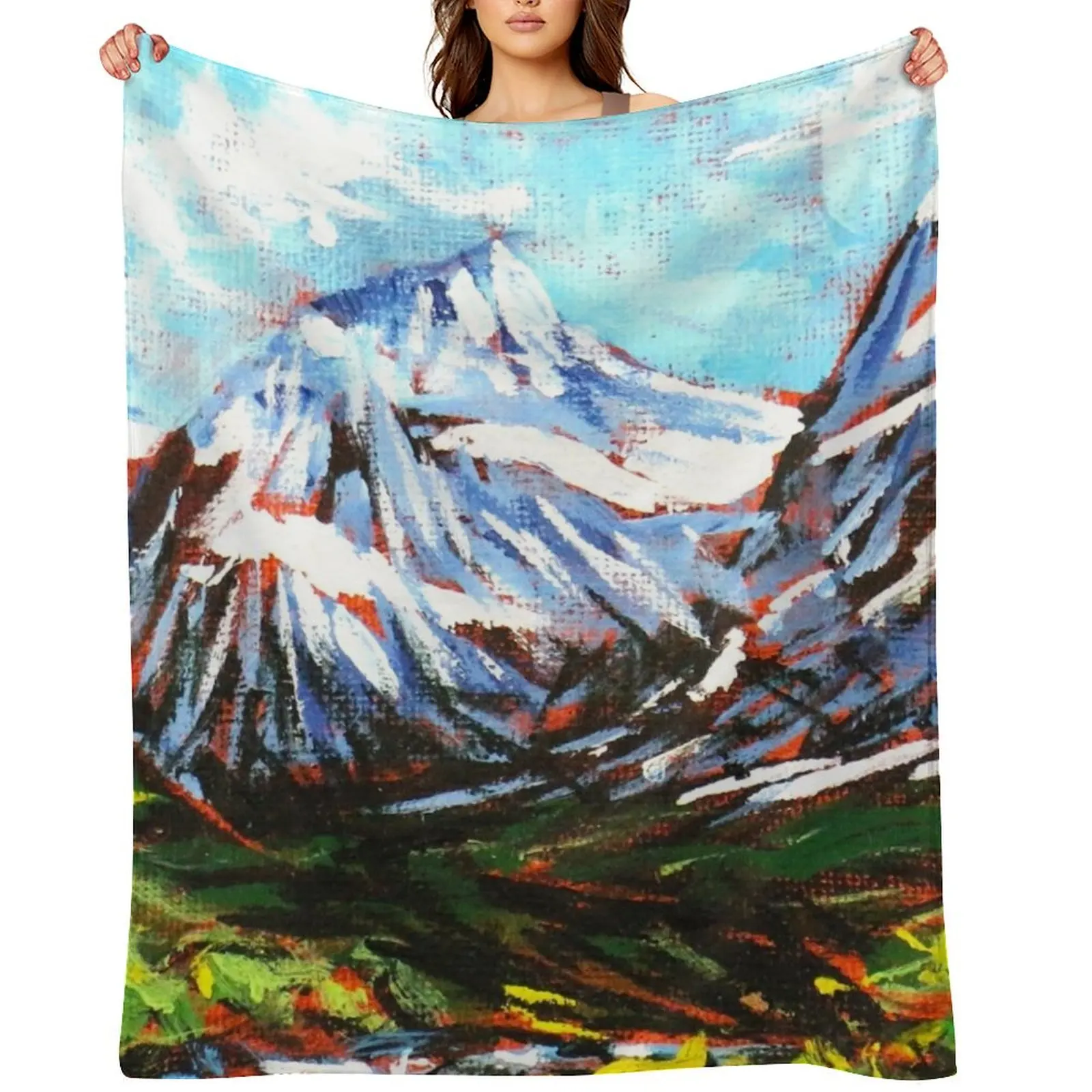 

New Zealand Mountain Art Design Throw Blanket blankets and throws Camping Blankets For Sofas manga Blankets