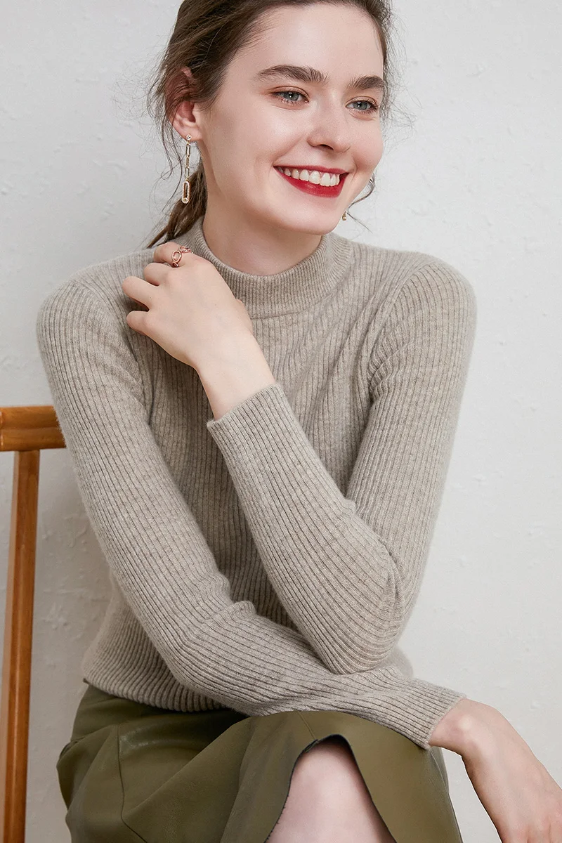 Женские водолазки с рюшами, осень-зима, корейский тонкий пуловер, женские базовые топы, повседневный мягкий вязаный свитер, мягкий теплый джемпер