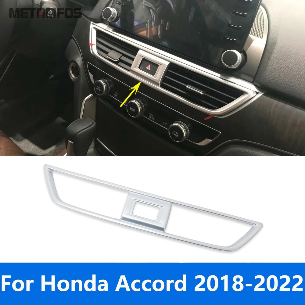 Center Console Air Condition Vent Outlet Cover Trim For Honda Accord 2018 2019 2020 2021 2022 Carbon Fiber Interior Accessories