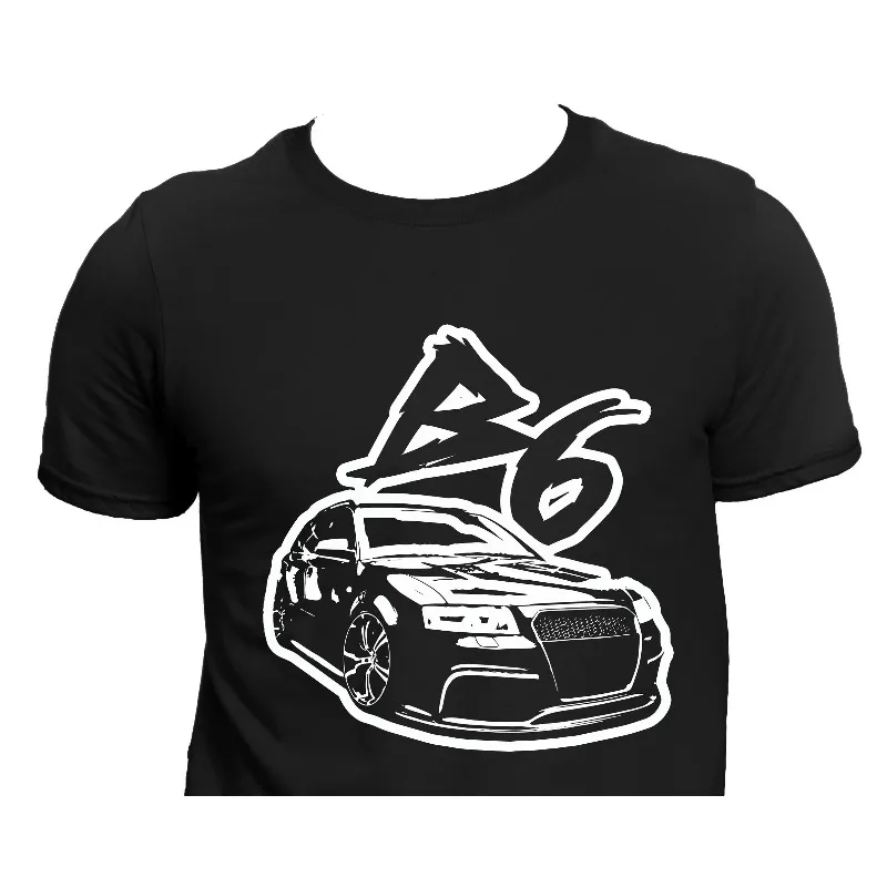 

Summer Hot Selling Audi A4 B6 T-shirt: A Gift for Car Enthusiasts, 100% Cotton, Men's Round Neck Short Sleeved Shirt