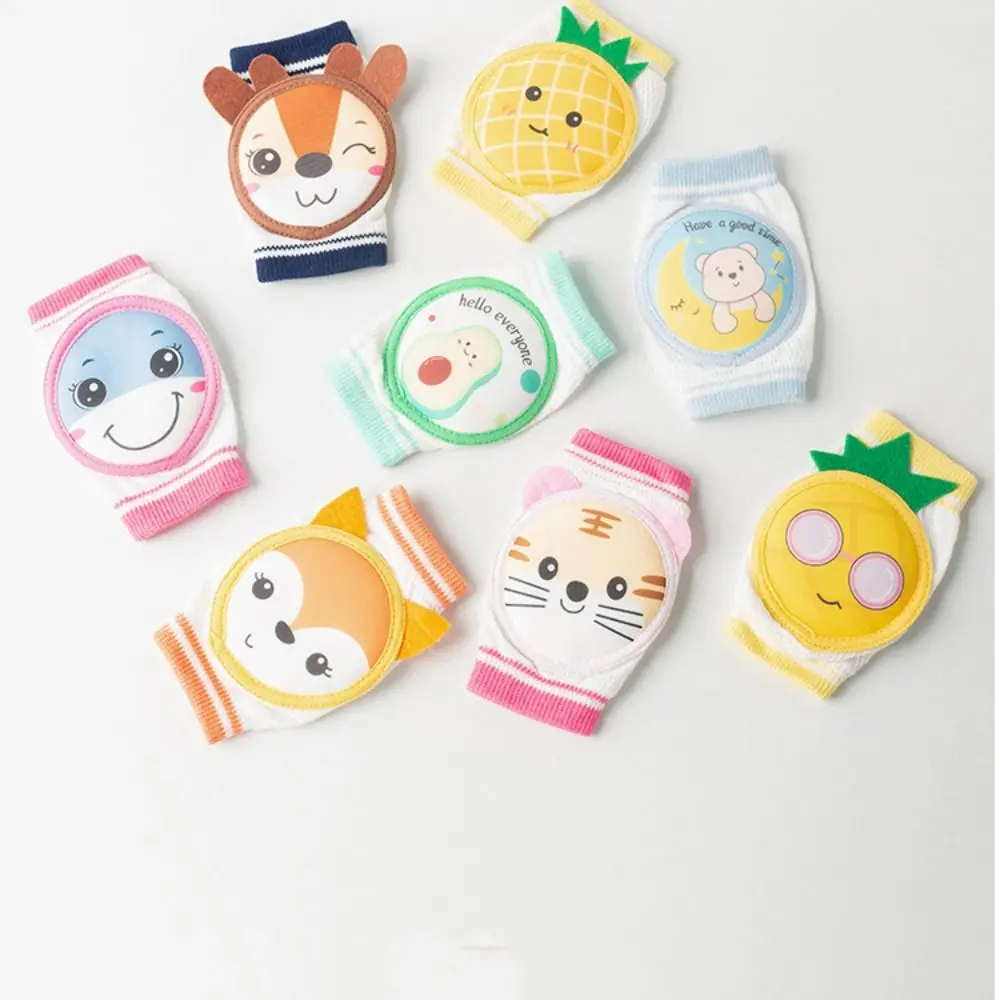 

Lovely Cotton Polyester Baby Cartoon Knee Pads Reticular Elastic Crawling Elbow Cushion Crawling Toddler Protector