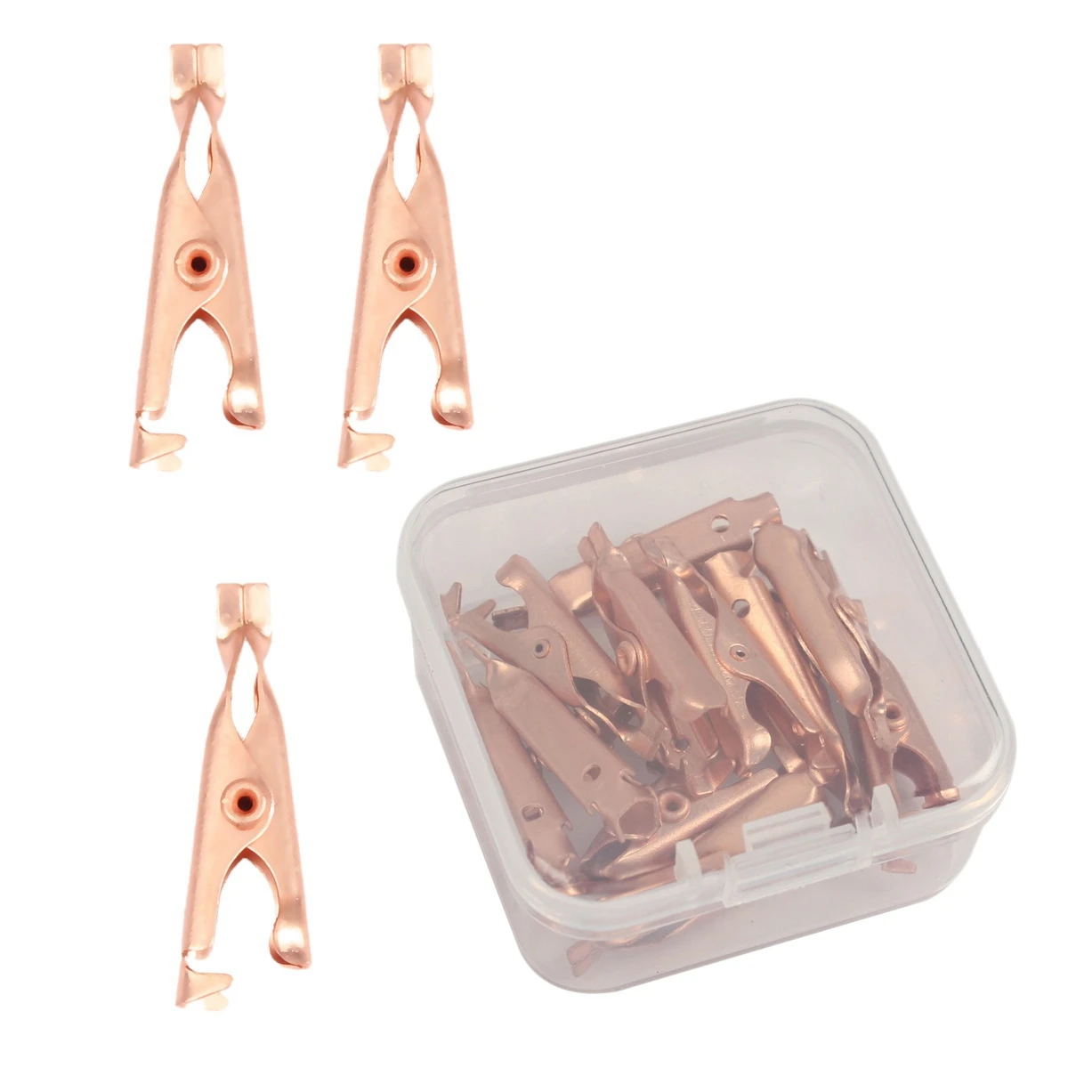 AT29-1 Box/12Pcs Copper Skin Tag Remover Clips Wart Tag Extractor Copper Tag Out Skin Tag Removal Tool