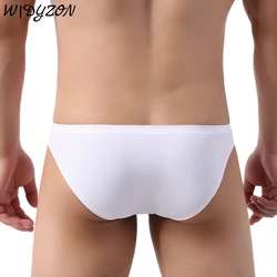 Men's Seamless Briefs Underpants Man Ice Silk Ultra-thin Briefs Cuecas U Pouch Male Solid Panties Mesh Breathable Hombre Slip