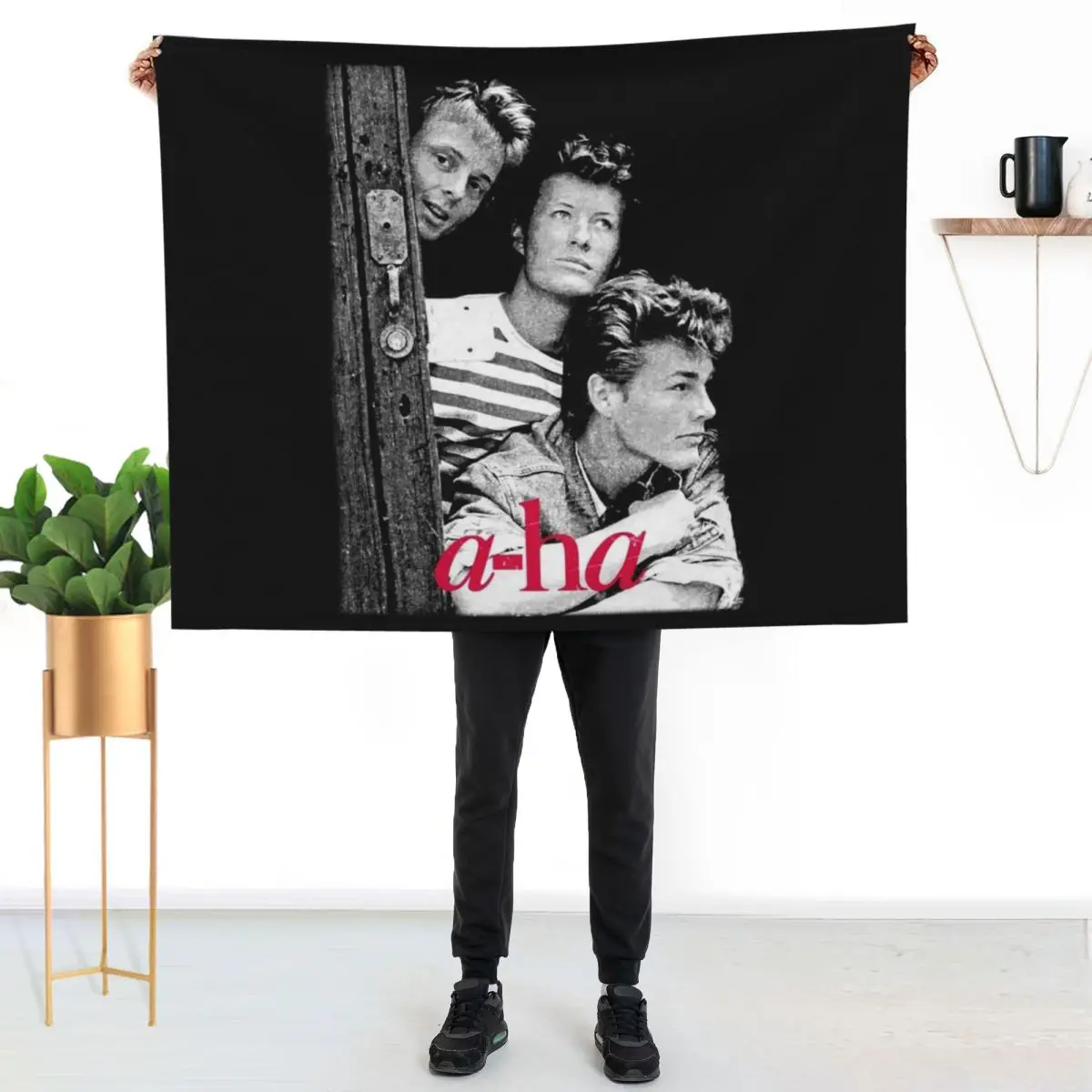 a-ha band 80s retro classic tshirt design Throw Blanket manga Sofas Softest Bed Soft Beds Soft Plush Plaid Blankets