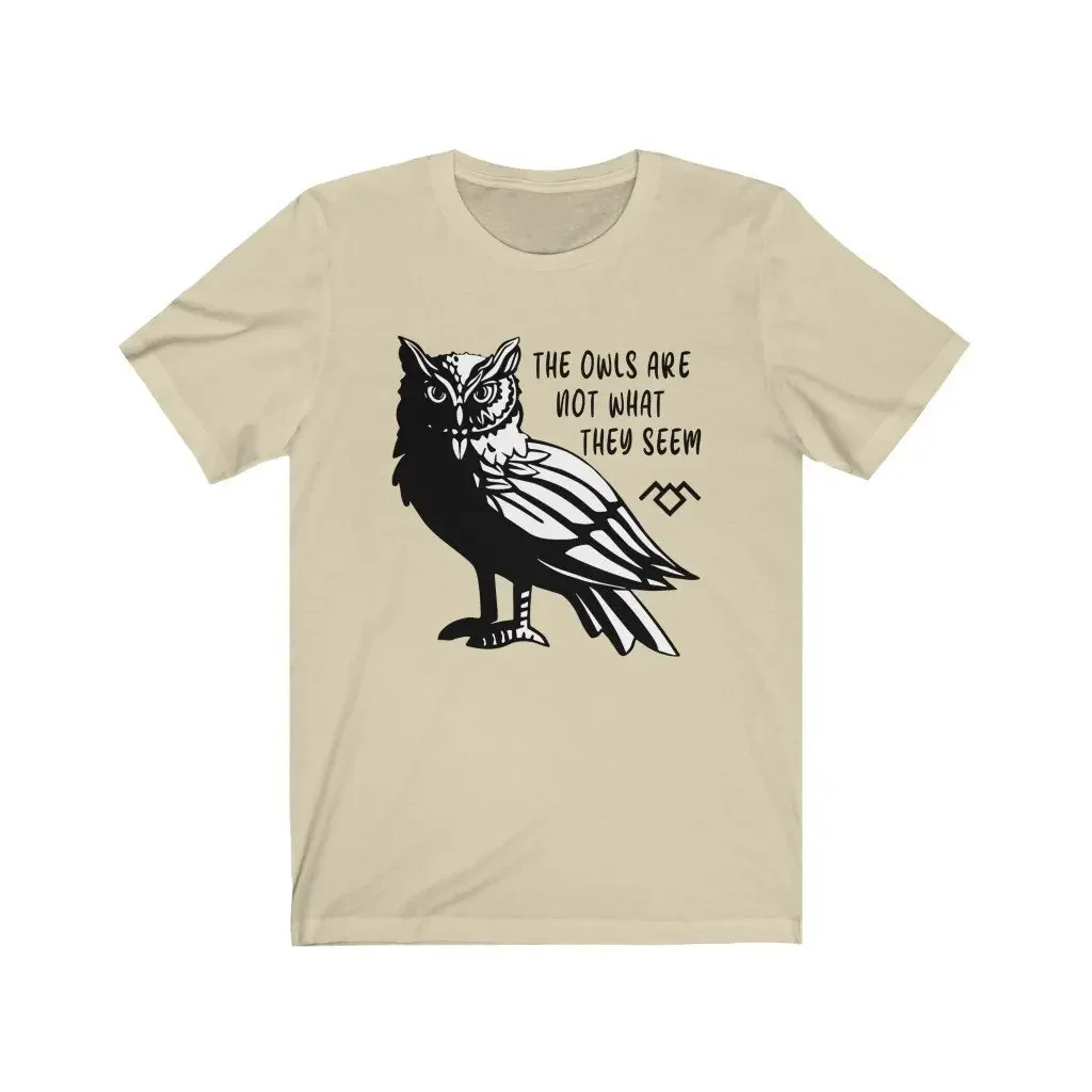 Twin Peaks / the Owls Are Not What They Seem Inspired David Lynch Cult TV Show Vintage Unisex T-shirt