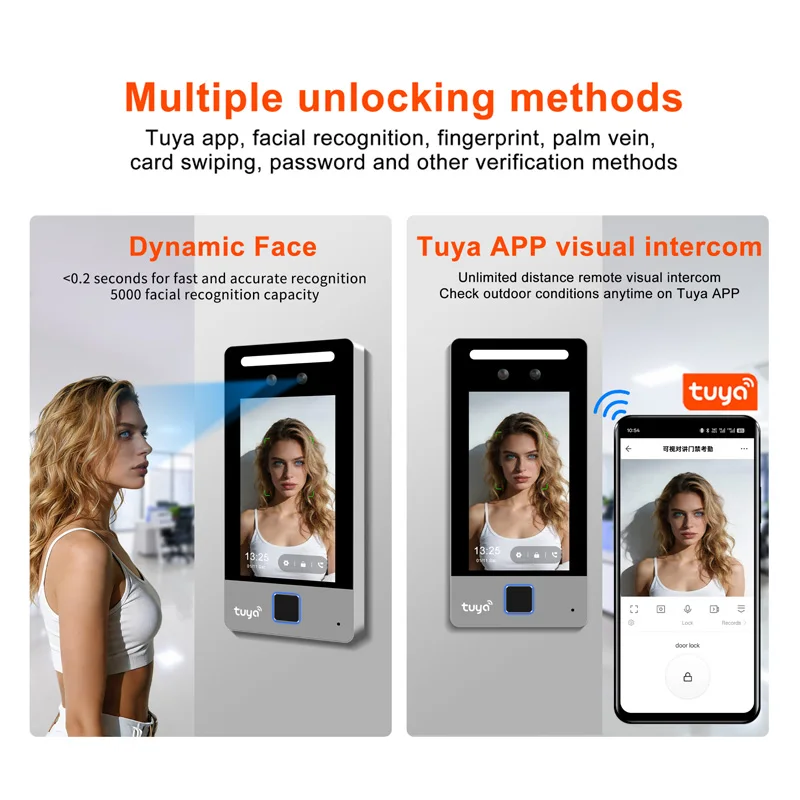 Picture 5: AI Face Recognition Attendance Machine Multilingual Access Control System Wifi Video Intercom OEM/ODM LCD Display