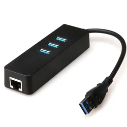 USB 3.0イーサネットアダプター,3ポート,ハブ,rj45,ギガビット,lan,10 mbps,100 mbps,1000 mbps,macbook,ラップトップ