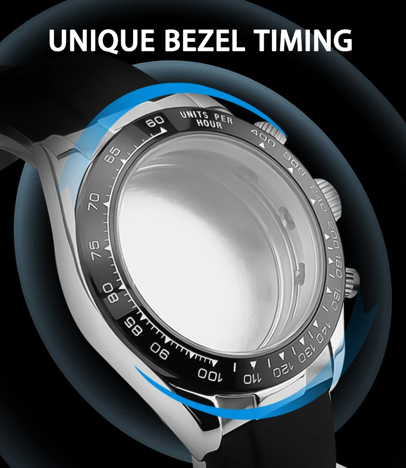 NEITON VK63 39mm Uhrengehäuse Silber/Gold mit Armband aus massivem Edelstahl für VK63 Uhren Automatikwerk Zubehörteile – Detail 5