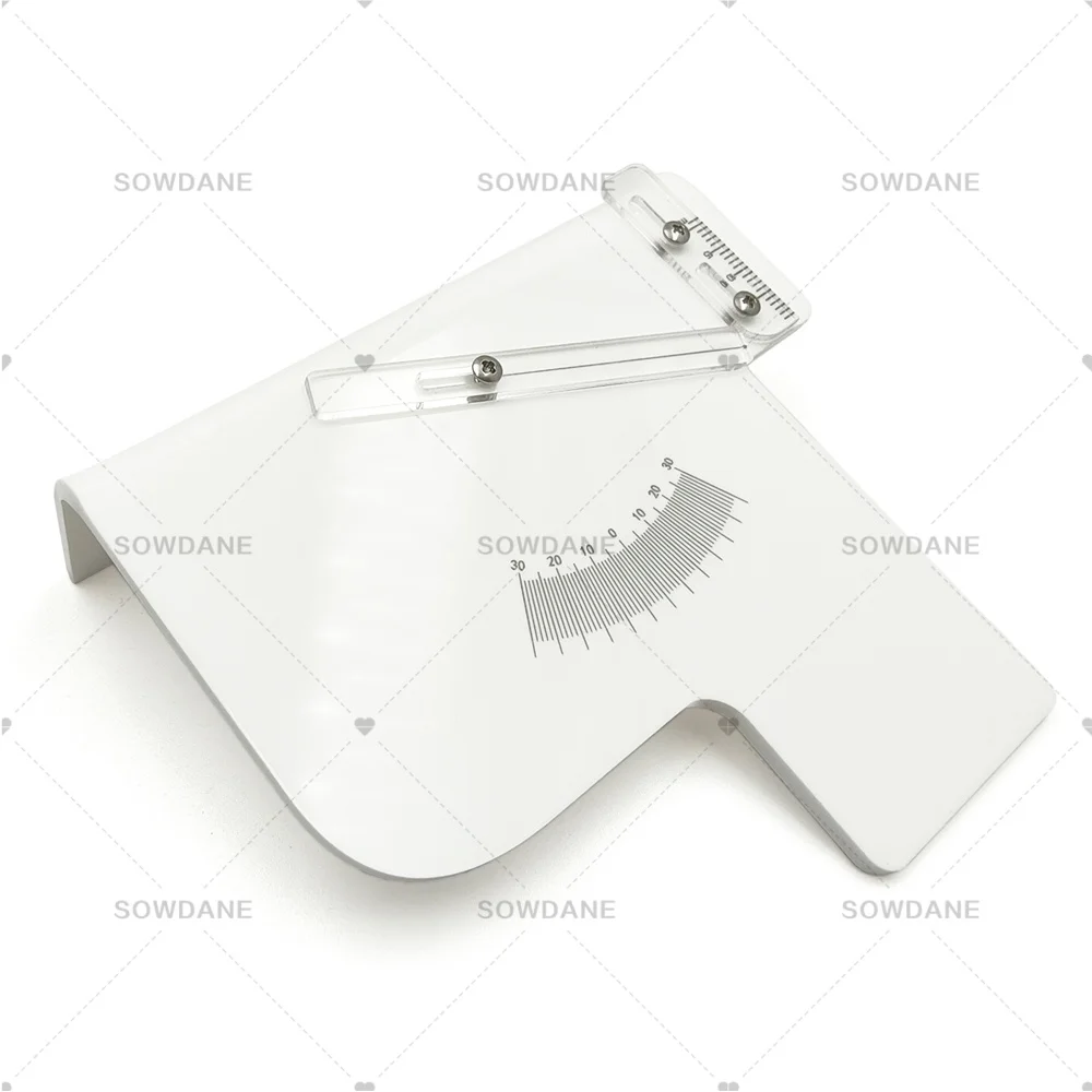Régua de medição de dentes molares de laboratório, seis elementos, dispositivo de medição molar, transferidor combinado e ferramenta de régua deslizante