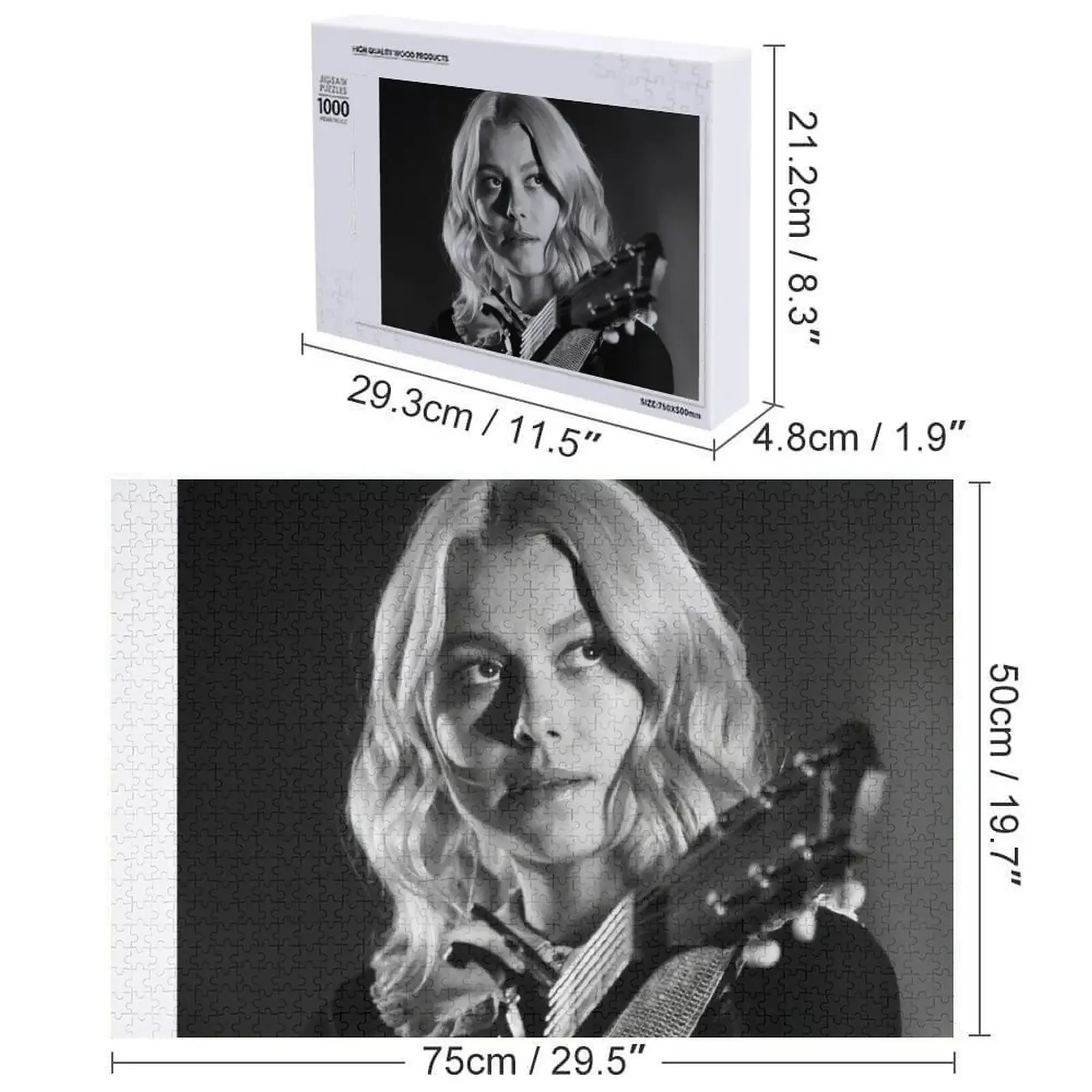 # Phoebe bridgers che suona la chitarra Puzzle Scala Motori Immagine Regalo personalizzato per bambini Puzzle con foto personalizzate