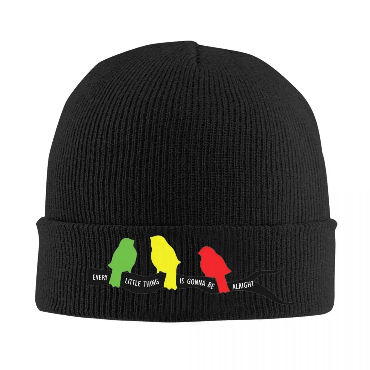 Three Little Birds Beanie Hats Knit Hat Outdoor Sport Head Wrap Men Women Unisex Caps Spring Printed Bonnet Hats Birthday Gift