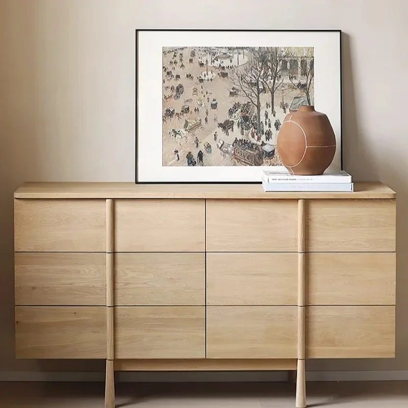 Wabi Sansan – armoire à Six seaux en bois massif de frêne, armoire de rangement japonaise, casier d'entrée, armoire à bord noir Antique moyen