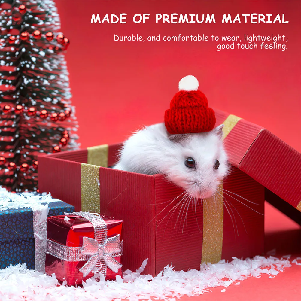 

1Set Mini Knitting Hat and Scarf Set Christmas DIY Craft Supplies Safe Materials Long Lasting Use for Parties Photos