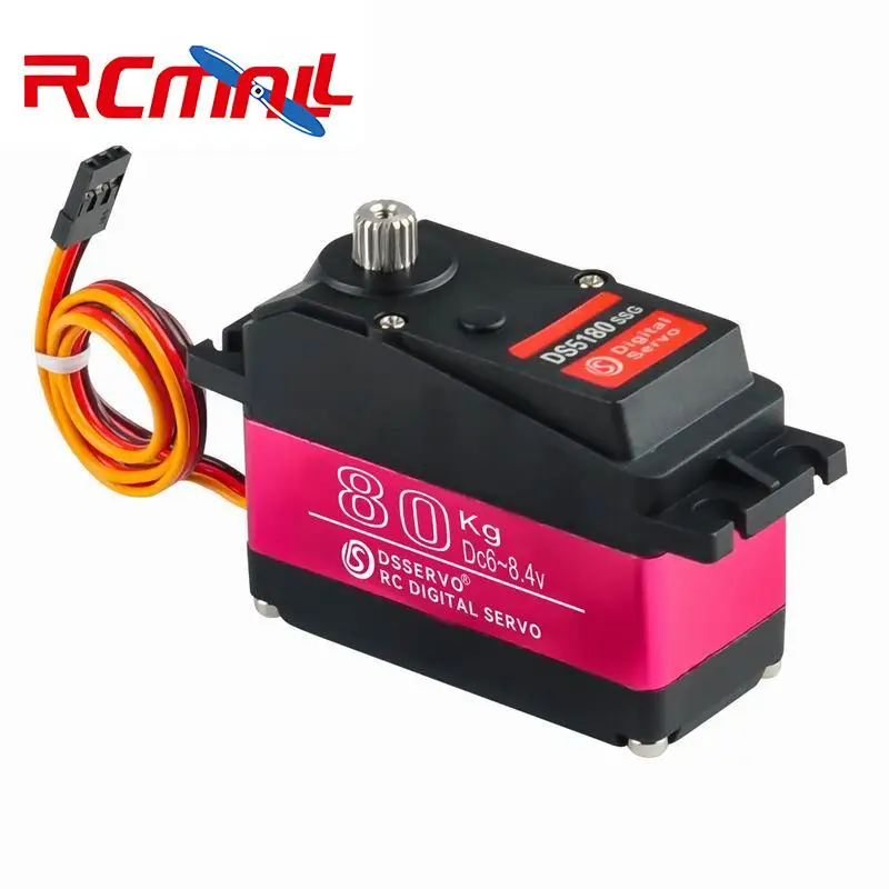 DS5180 80KG Digital Servo High Torque IP67 Waterproof Metal Steel Gear Steering Servo Motor with 18T Metal Arm for RC Baja Car