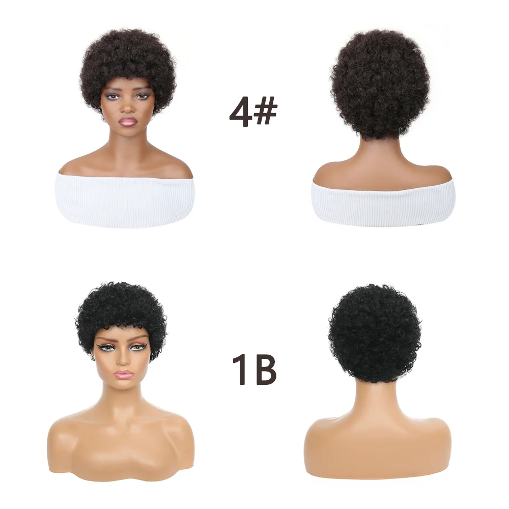 

Kinky Curly Pixie Cut Wig Synthetic Short Curly Hair Suitable for Women Halloween Daily Party Natural Fluffy Heat Resistant Wig