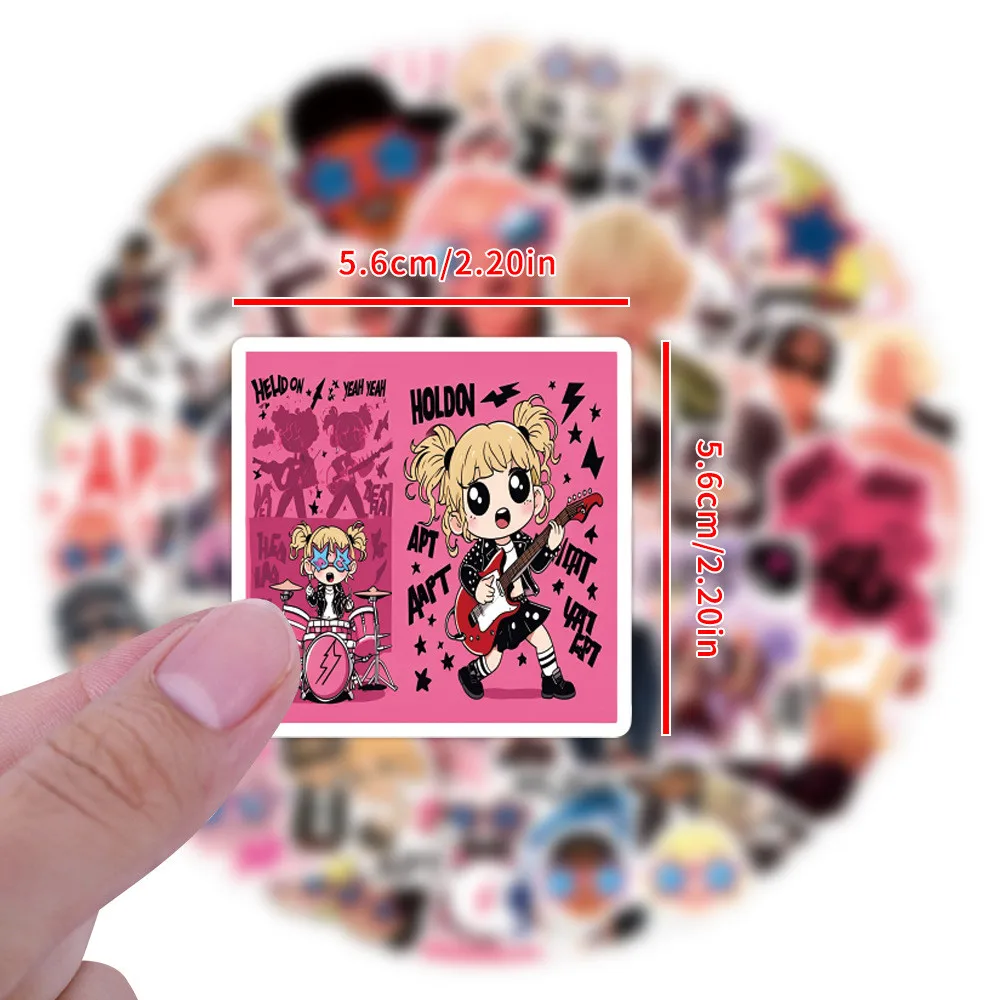 55 قطعة من ملصقات جرافيتي APT Song Rosé - ديكور DIY للدراجات البخارية وأجهزة الكمبيوتر المحمولة