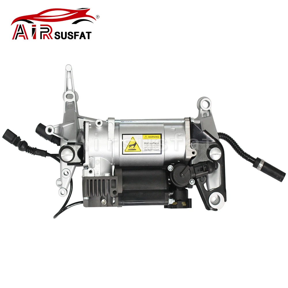 For Audi Q7(4LB) 2007-2015 VW Touareg(7L) Porsche Cayenne(9PA) Air Compressor Pump with Bracket + Air Pipe 4L0698007C 7L8616007C