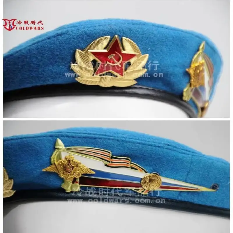 Commemorative edition Soviet Russian sky blue beret with  display picture 3