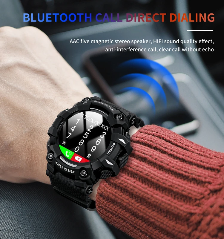 SKMEI Fashion Bluetooth Call Smart Watch Men Sport Fitness Tracker Smartwatch Heart Rate IP68 Waterproof Calorie For Android iOS