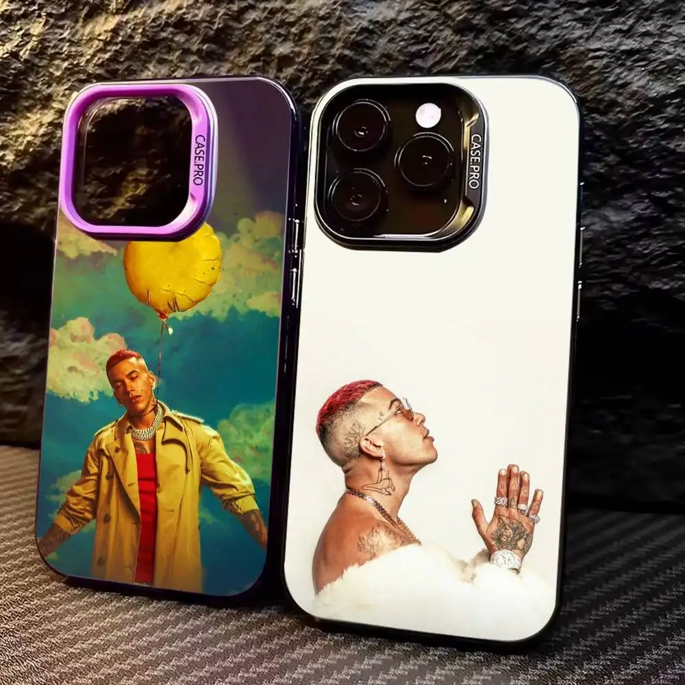 

Rap S-Sfera EbbastaS Phone Case For iPhone17,16,15,14,13,12,11 Plus,Pro Max Colored Silver Plated Inside Cover