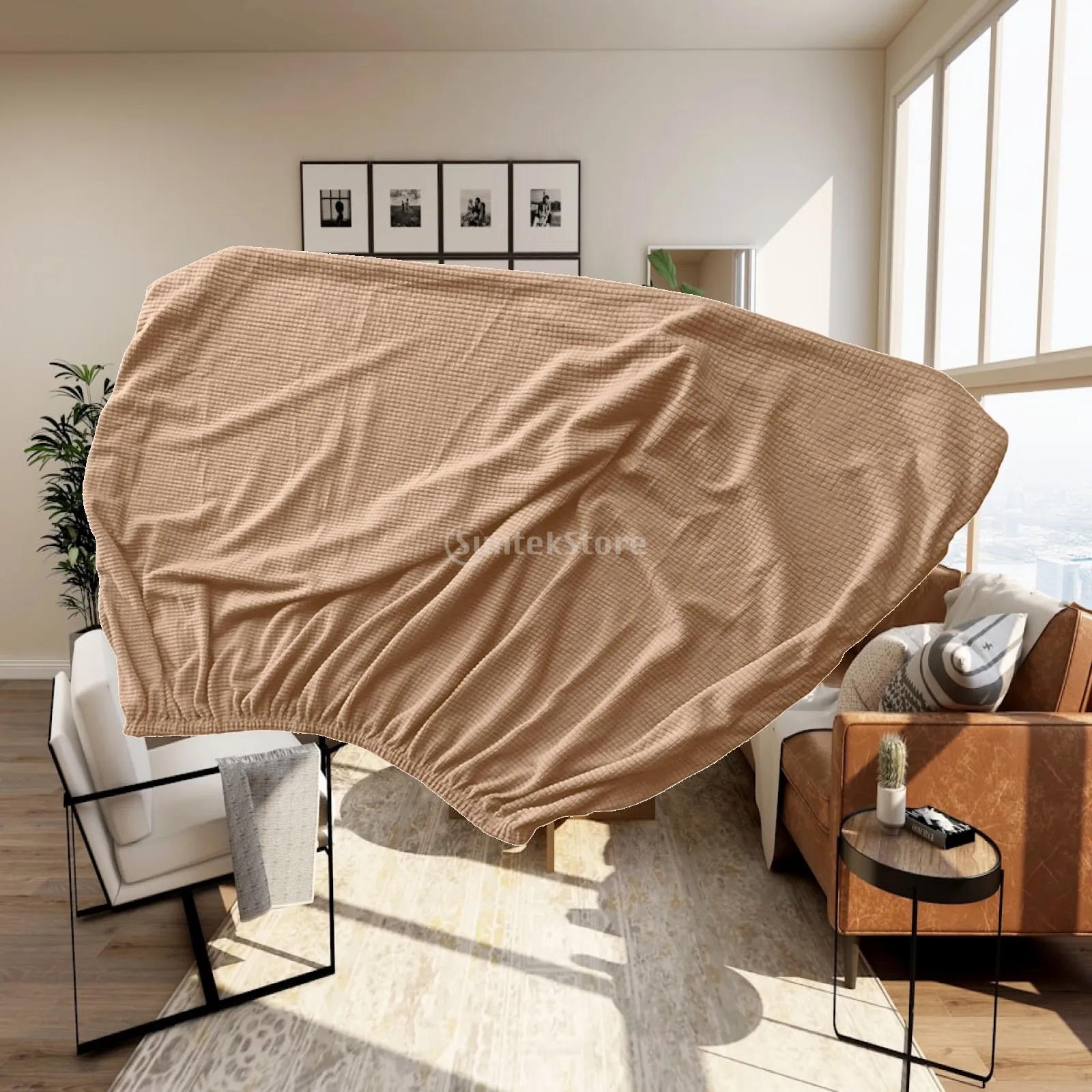 Headboard Cover for Bed Protective Slipcover Dustproof Polyester Furniture Protector Stretch Removable for Double Bed Decor