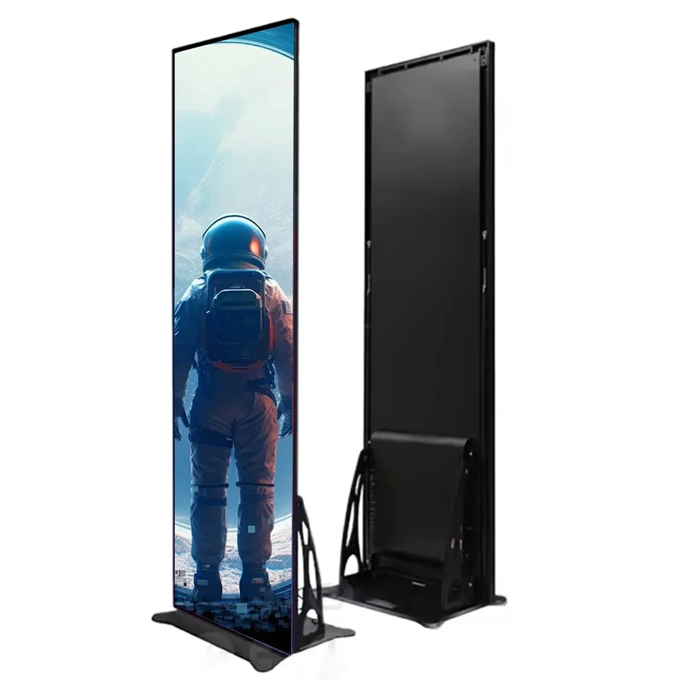 

Shopping Mall Easy Moving Indoor Advertising Floor Standing P2 LED Digital Mirror Poster Screen