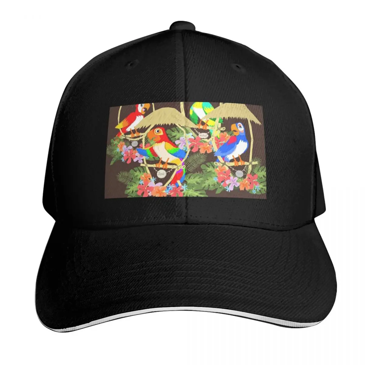 Tiki Room Welcome to our Tropical Hideaway Poster Baseball Cap Men Women Casual Summer Sport Sun Cap