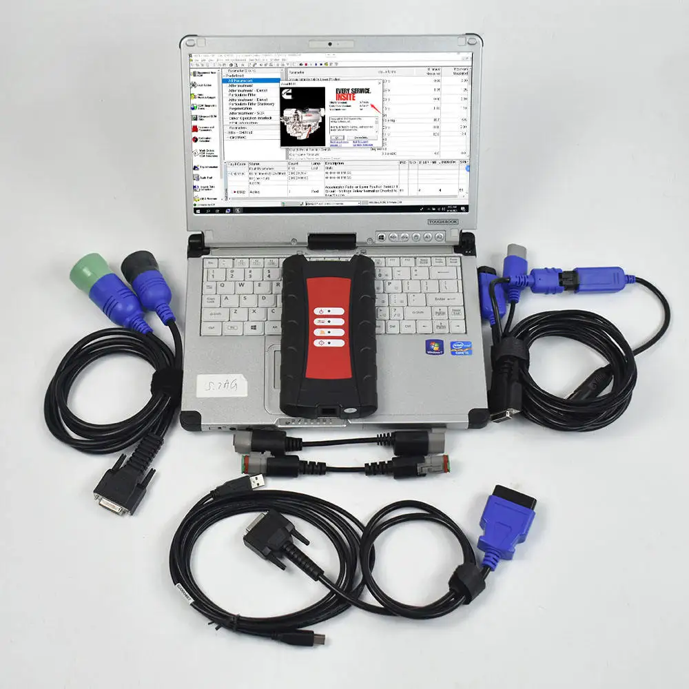

CF C2 laptop+for INLINE7 Data Link Adapter with Insite pro Data Link Adapter INLINE 7 Diesel Truck diagnostic scanner tool