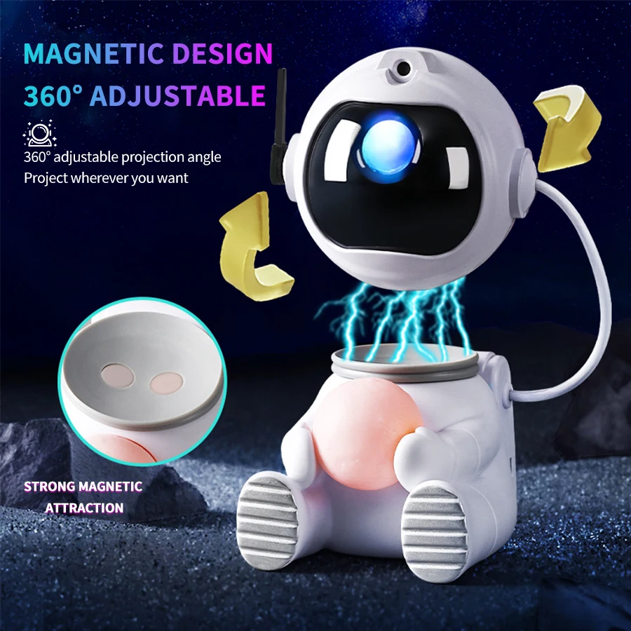 Star Projector Galactic Night light Astronaut Space Projector Starry Ceiling led light Romantic Projector Kids night Light Gift