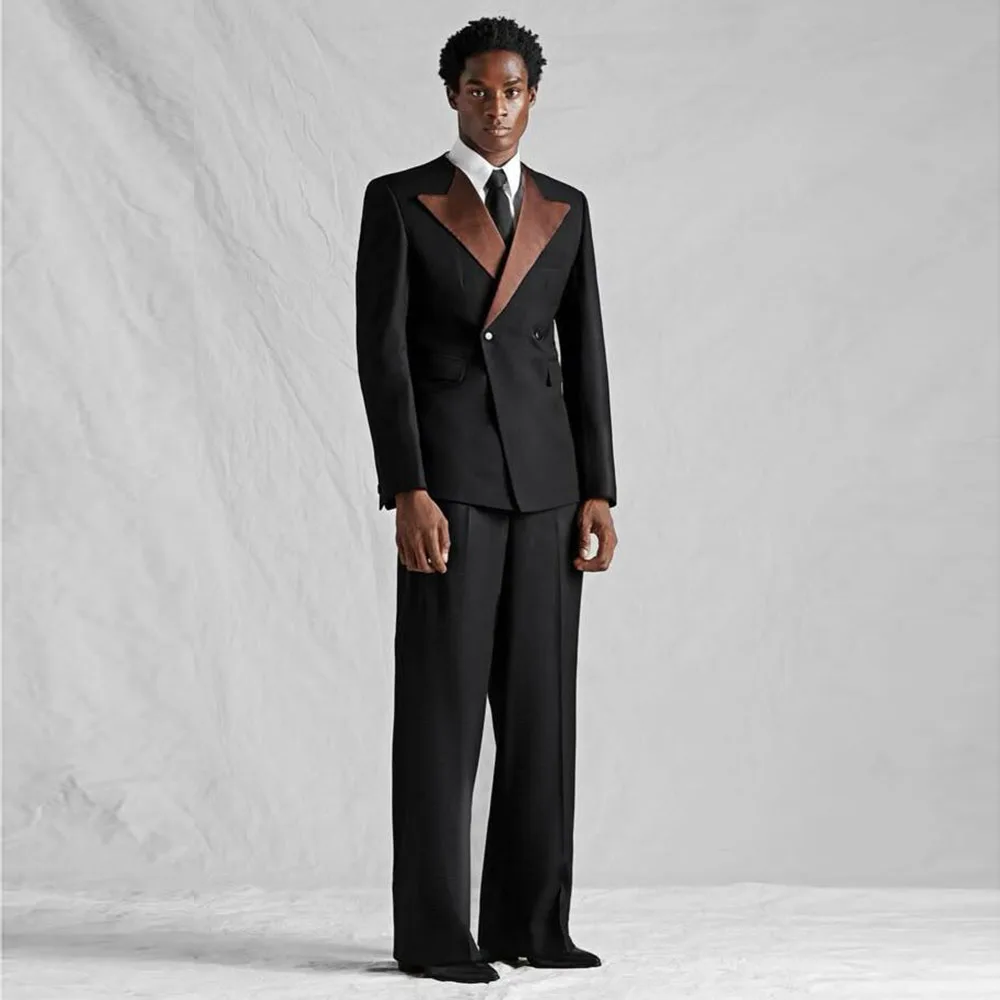 

Classic Men Suits High Quality 2 Pieces Jacket Pant Double Breasted Notch Collar Custome Casual Male Clothing Fashion 2025