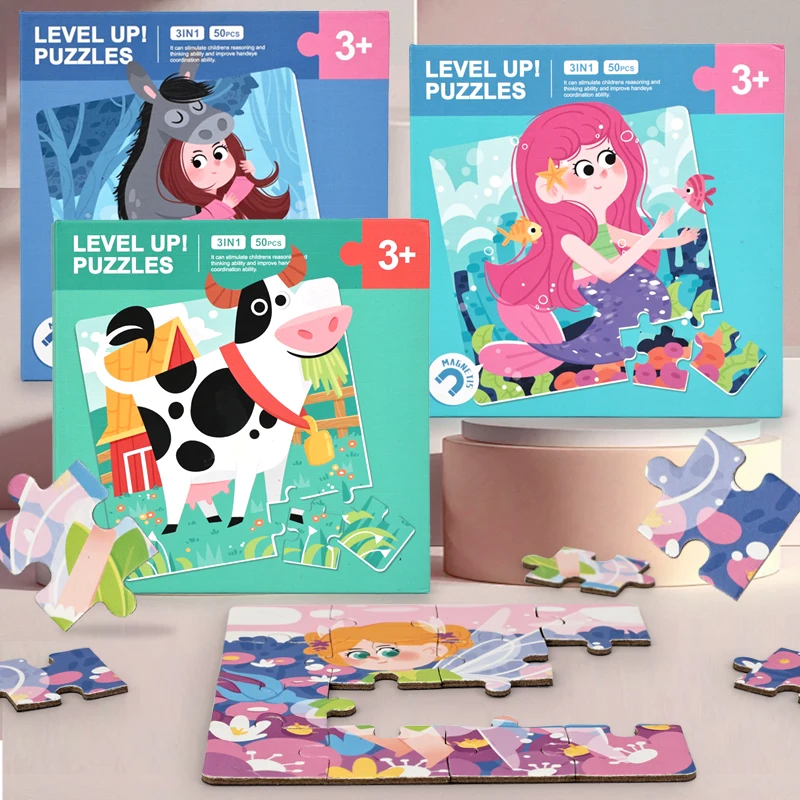 كتاب ألغاز مغناطيسي 3 في 1 - لعبة تعلم تقدمية للأطفال، مجموعة أنشطة مغناطيسية مستوحاة من مونتيسوري للتعليم المبكر #1